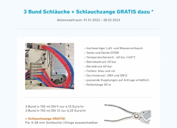 MAK | Neujahrs-Aktion - Kaufe 3 Bund Schläuche und erhalte Schlauchzange GRATIS