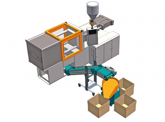 DUCK | Positionierungsbeispiel bei einer Spritzgissmaschine